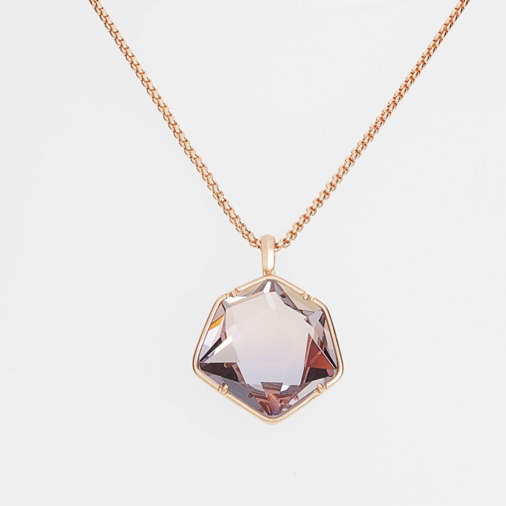 Kendra Scott Vanessa Rose Gold Long Pendant